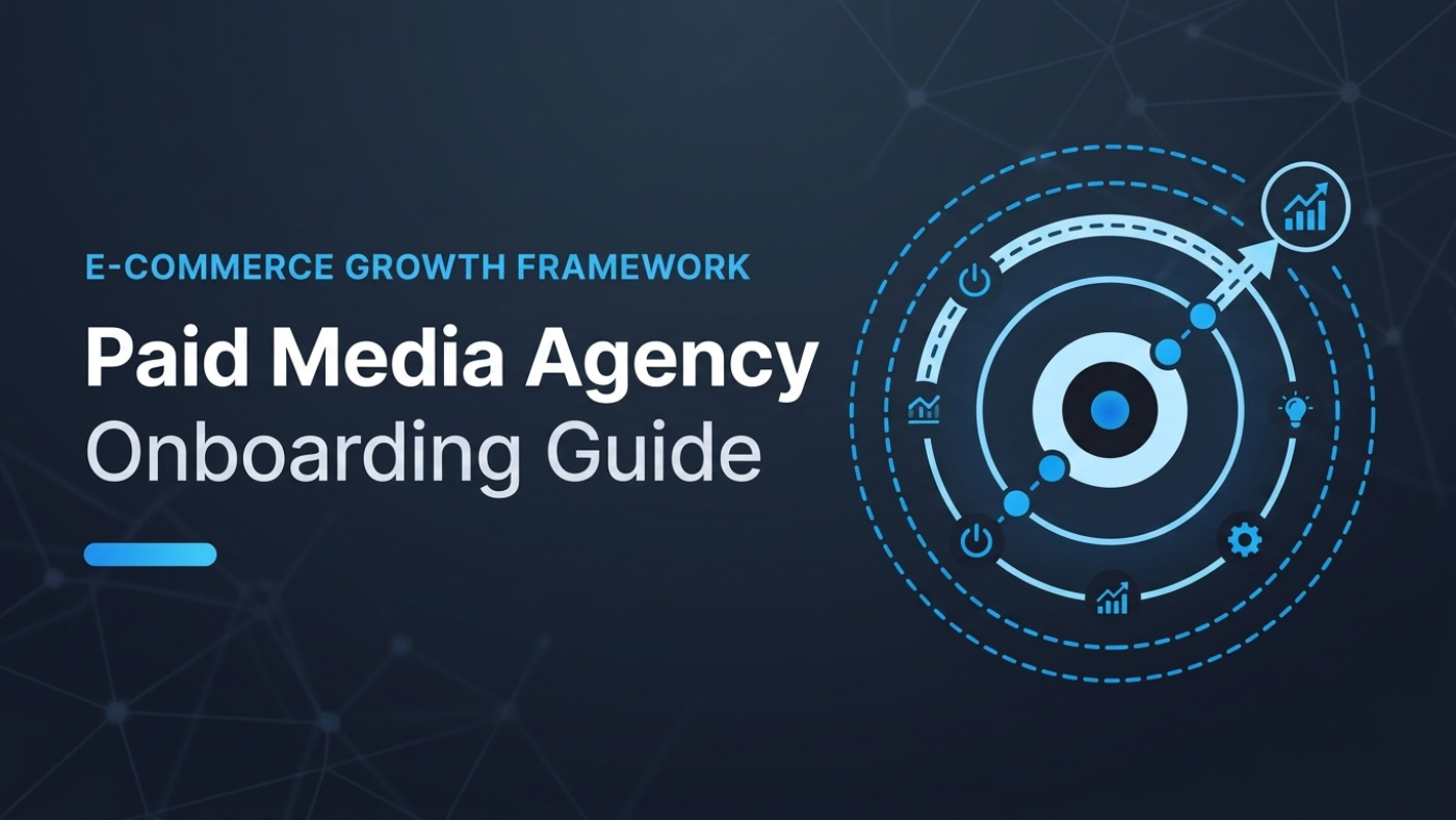Paid media agency onboarding workflow diagram for e-commerce